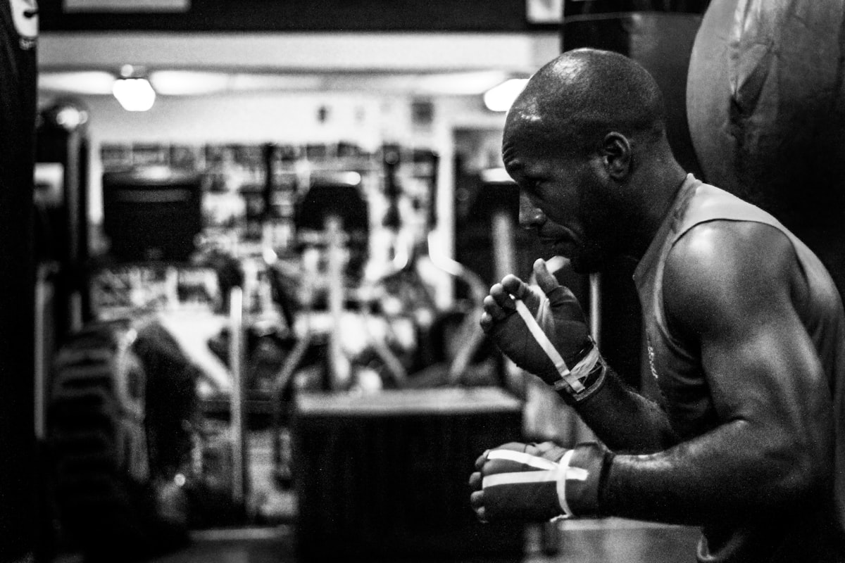 Active man exercising with proper nutrition